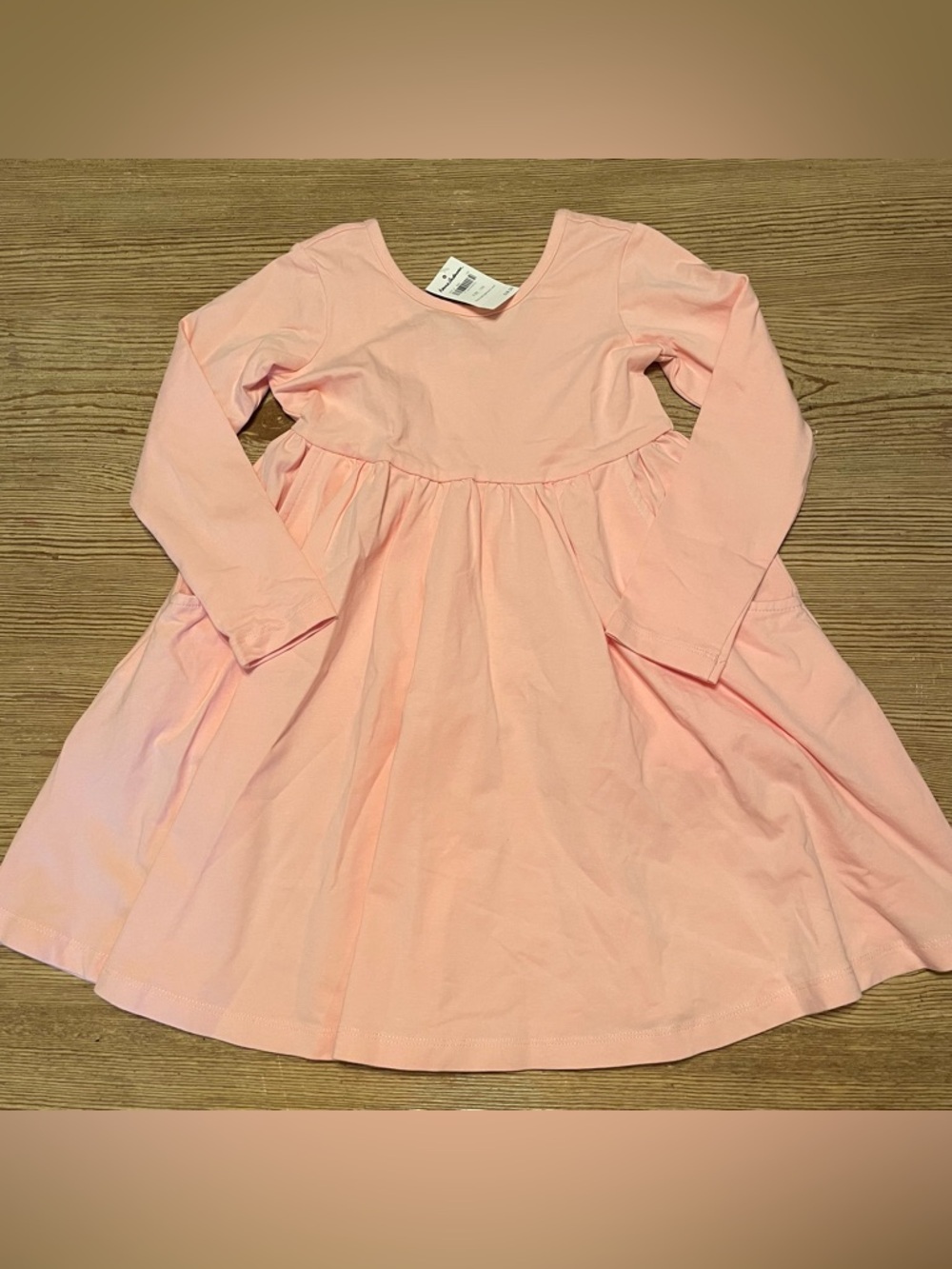 NWT Hanna Andersson Long-Sleeve Solid Pink Twirl Dress